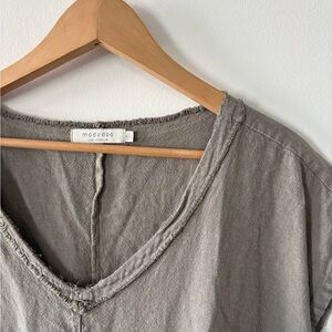 Casual Green V-Neck Top